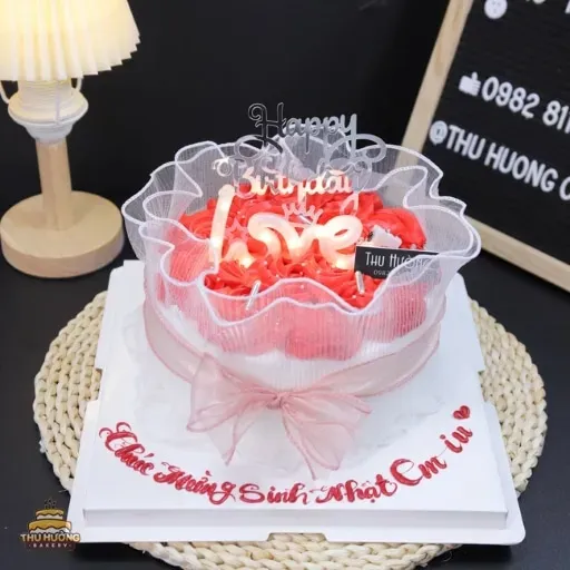 Mẫu bánh sinh nhật hình bó hoa hồng