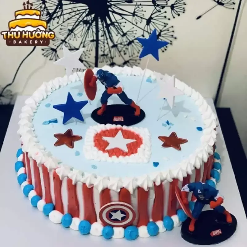 Bánh Sinh Nhật Siêu Anh Hùng Captain Americe