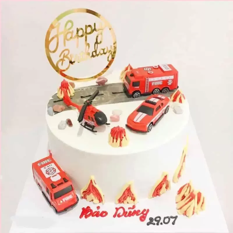 Bánh Sinh Nhật Xe Cá»©u Há»a