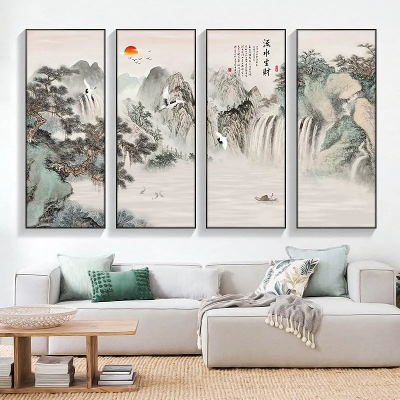 Bức tranh phong thủy ý nghĩa mang lại tài lộc và bình an cho ngôi nhà.