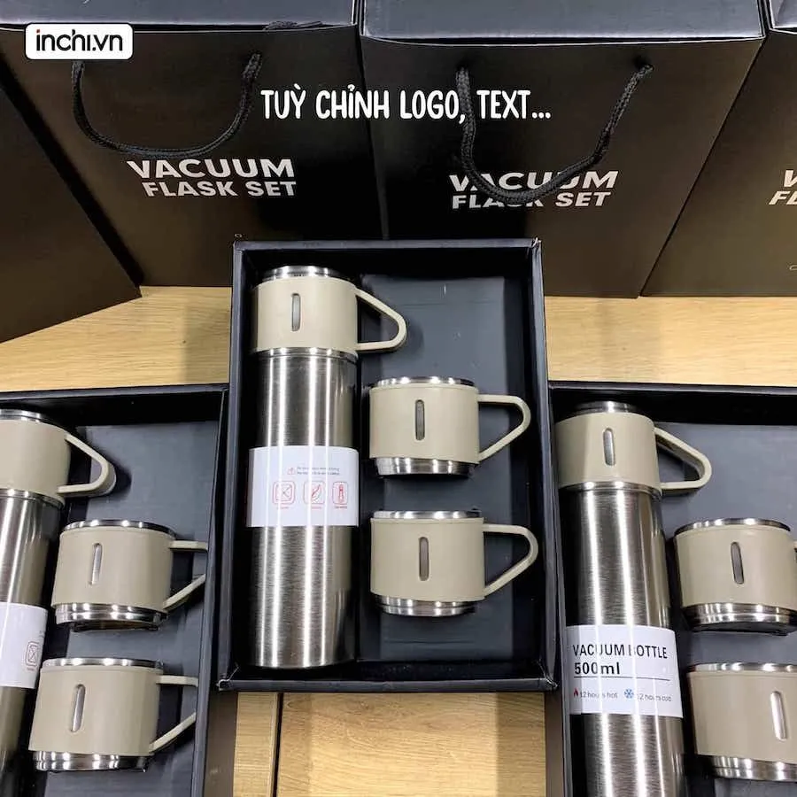 Bình giữ nhiệt phong cách tối giản khắc tên thầy giáo