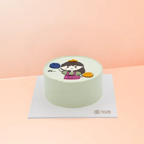 Bánh kem tạo hình Chibi đáng yêu tặng sinh nhật mẹ