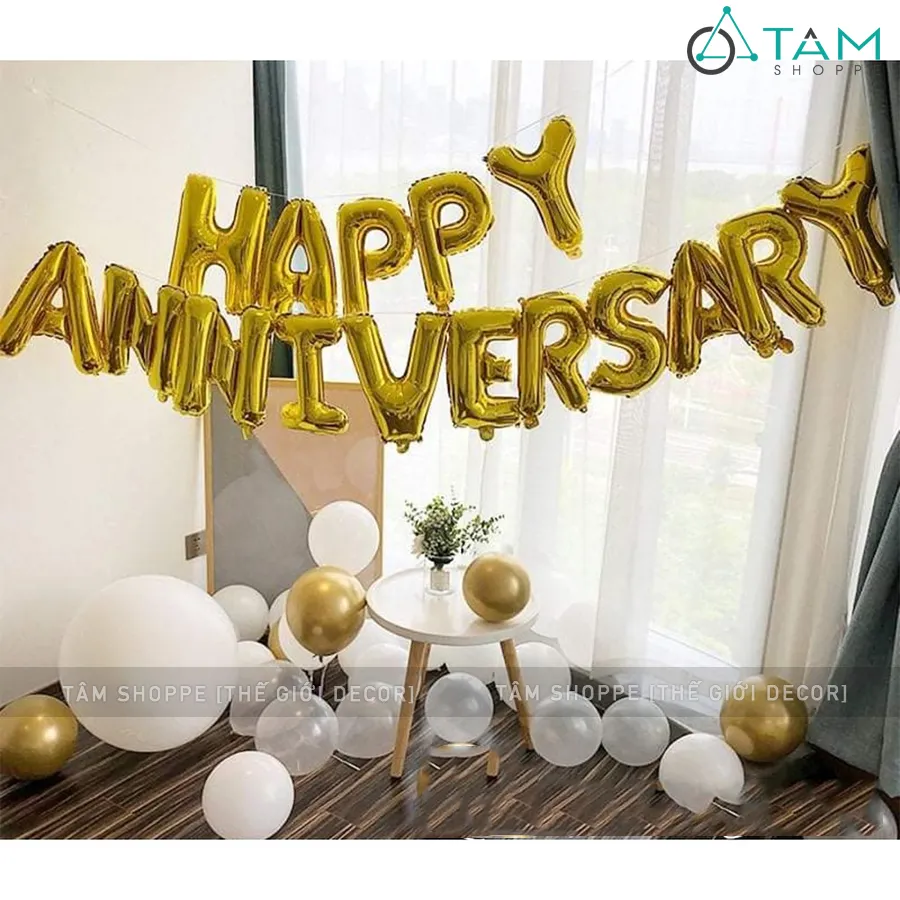 Bong bóng kiếng chữ cái và số cao 33cm