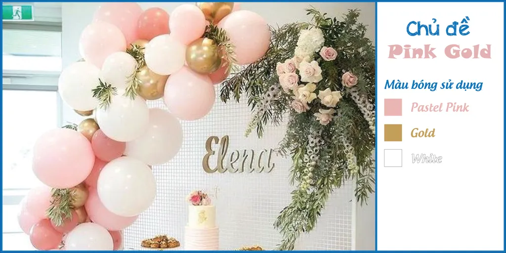 Tone hồng rạng rỡ hòa quyện cùng sắc vàng kim quý phái