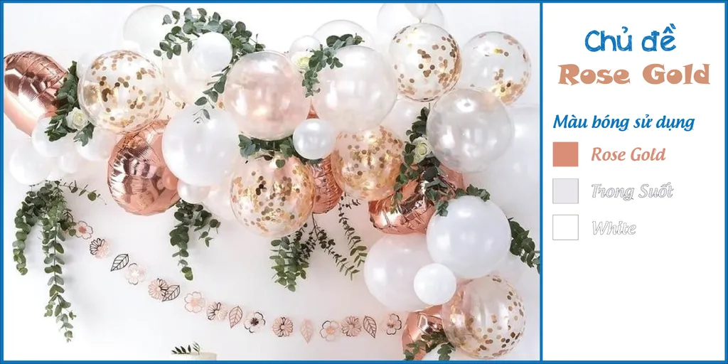 Sự kết hợp sang trọng giữa vàng hồng và trắng sứ