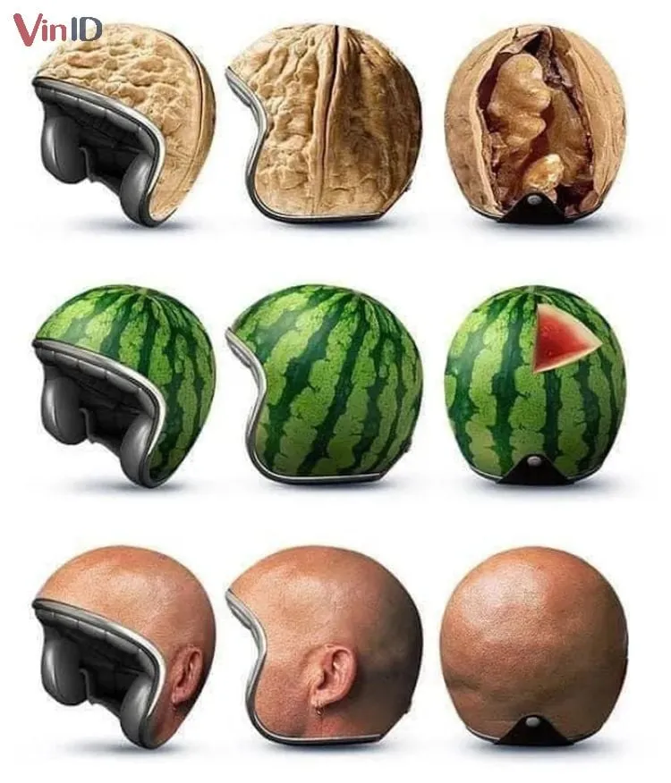 Mũ bảo hiểm độc lạ