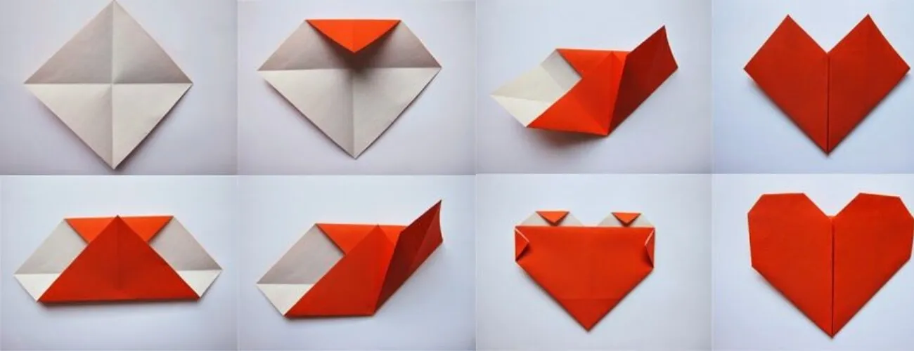 Trang trí hộp quà bằng nghệ thuật gấp giấy Origami trái tim