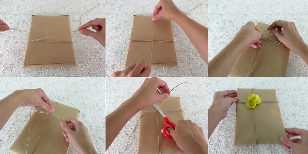 Phong cách gói quà quấn dây thừng mộc mạc và cá tính