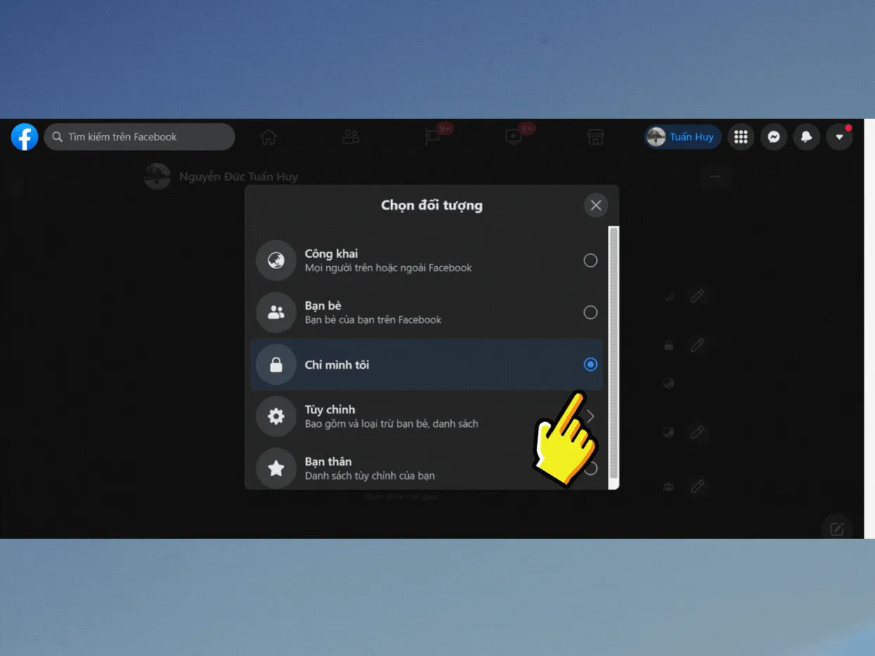 Cách tắt thông báo sinh nhật trên Facebook bằng máy tính - Bước 4