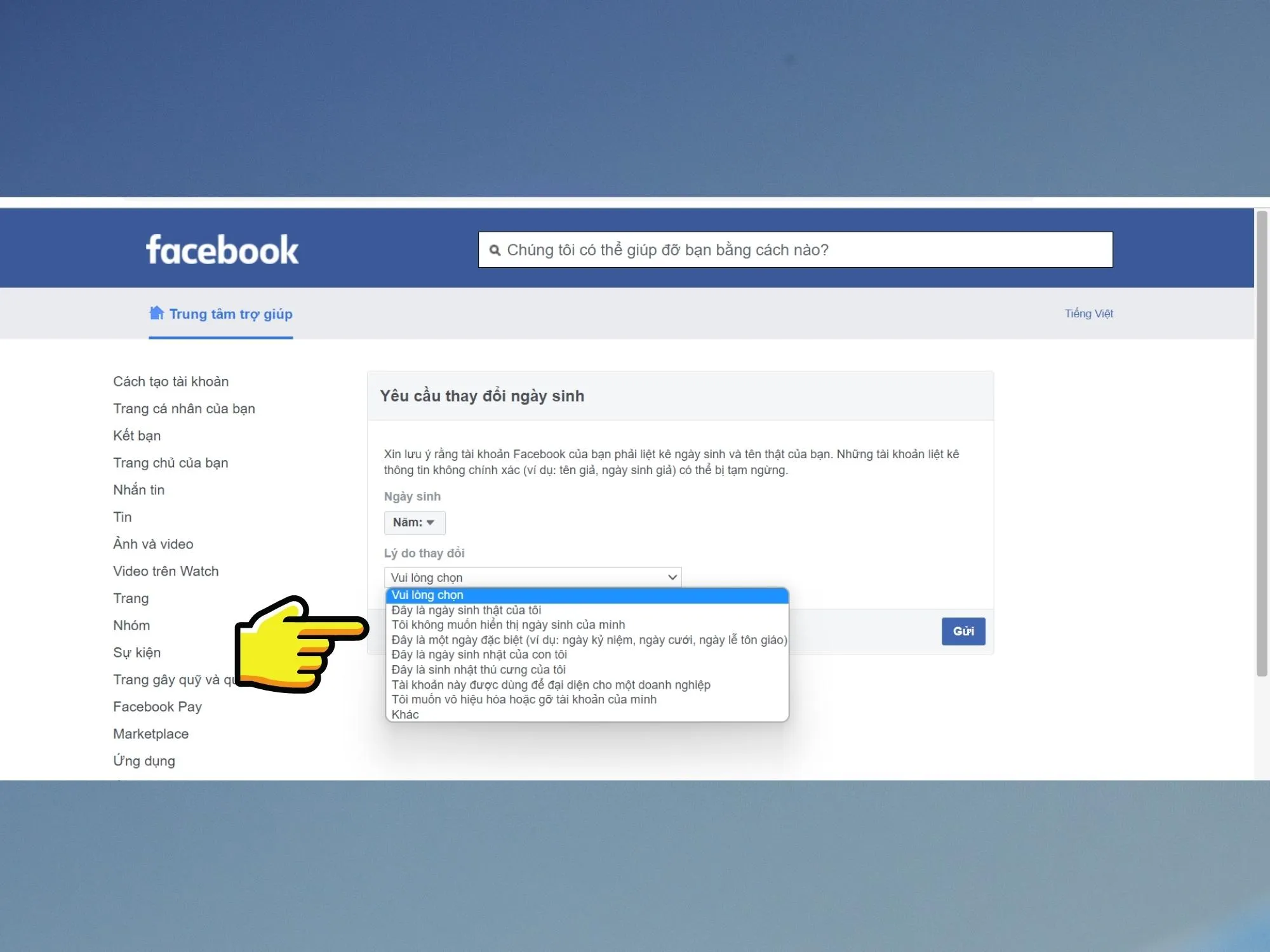Hướng dẫn cách đổi ngày sinh nhật đơn giản trên điện thoại, máy tính - Bước 2
