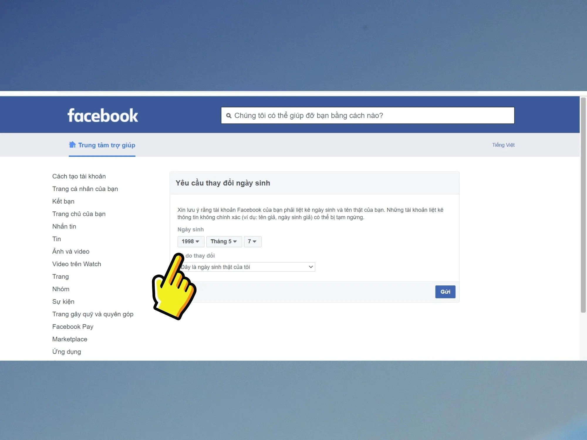 Hướng dẫn cách đổi ngày sinh nhật đơn giản trên điện thoại, máy tính - Bước 3