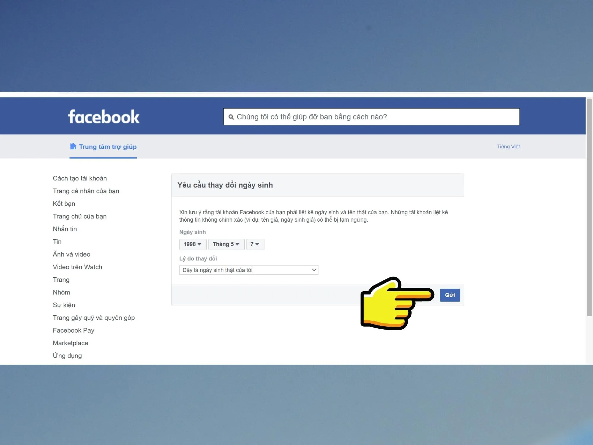 Hướng dẫn cách đổi ngày sinh nhật đơn giản trên điện thoại, máy tính - Bước 4