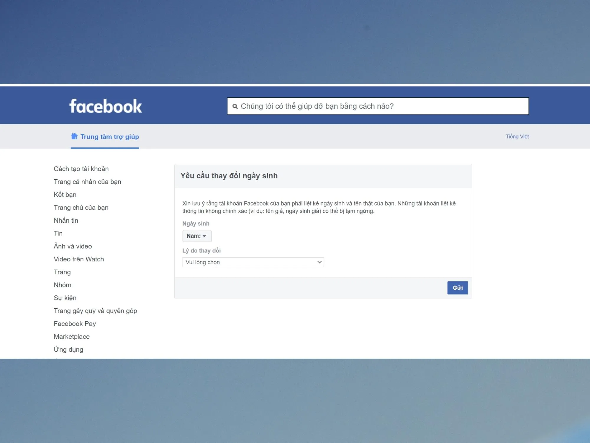 Hướng dẫn cách đổi ngày sinh nhật đơn giản trên điện thoại, máy tính - Bước 1