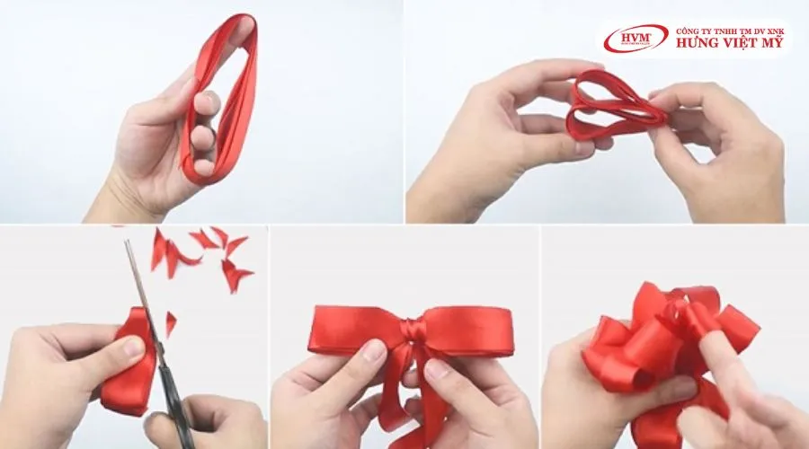 Nơ hình bông hoa tạo điểm nhấn độc đáo