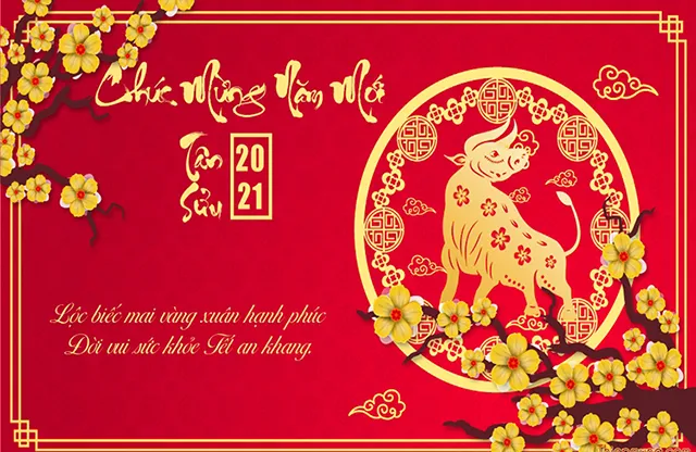 Chữ thư pháp chúc mừng năm mới đơn giản