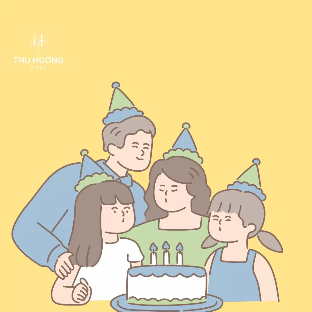 Quang cảnh cô bé nhỏ nhắn mặc váy hồng háo hức thổi nến kỷ niệm tuổi mới