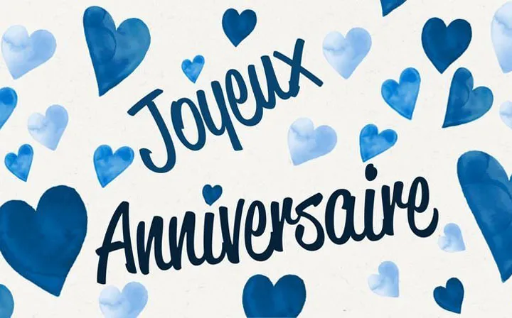 Hình ảnh mẫu thiệp chúc mừng sinh nhật tiếng pháp tinh tế