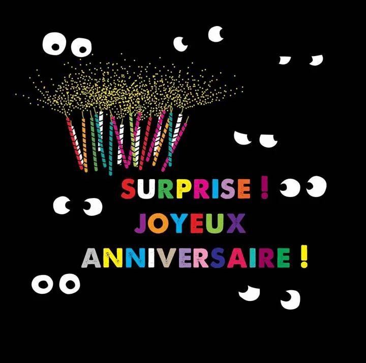 Thiệp chúc mừng sinh nhật tiếng Pháp hoa văn sang trọng