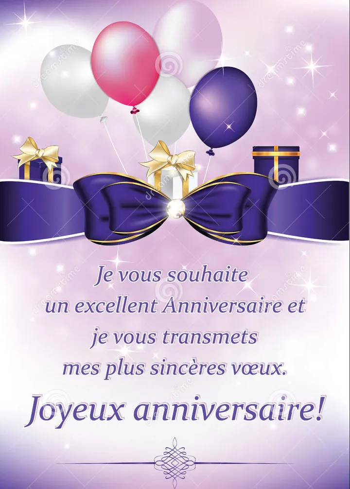 Không gian tiệc và lời chúc sinh nhật tiếng Pháp