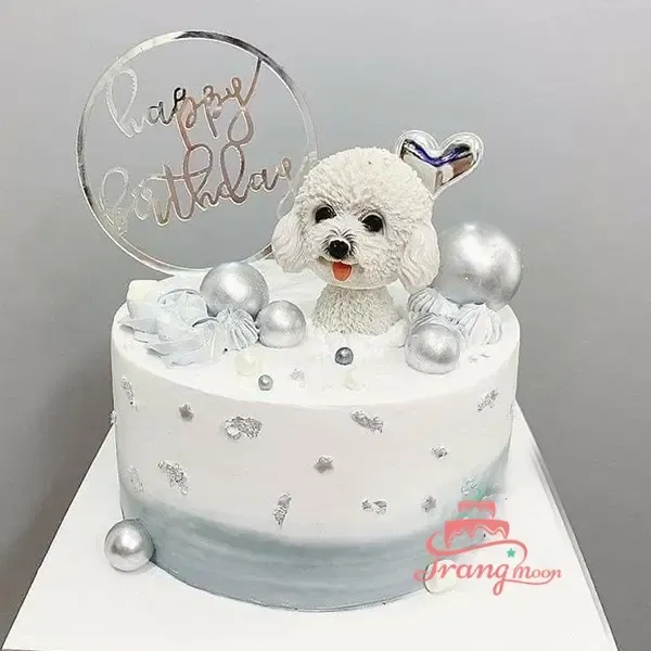 Mẫu bánh kem hình con chó 3d cho bé gái