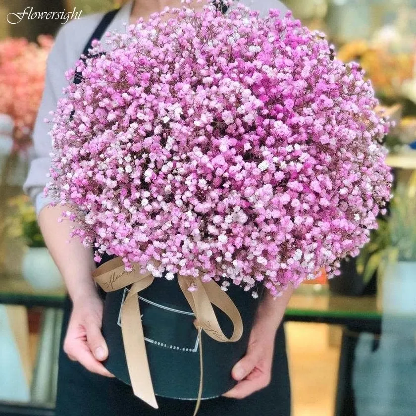 Hộp hoa baby trắng tinh khôi tặng sinh nhật vợ