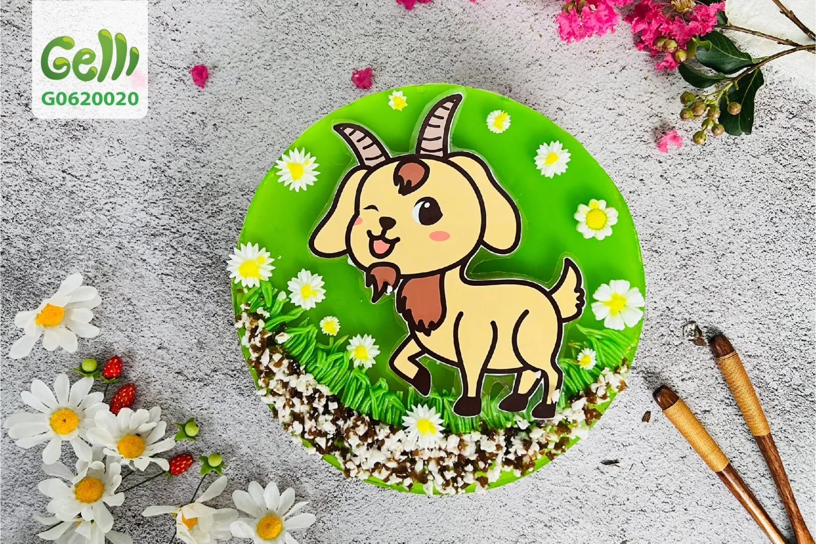 Quy trình làm bánh rau câu hình con dê