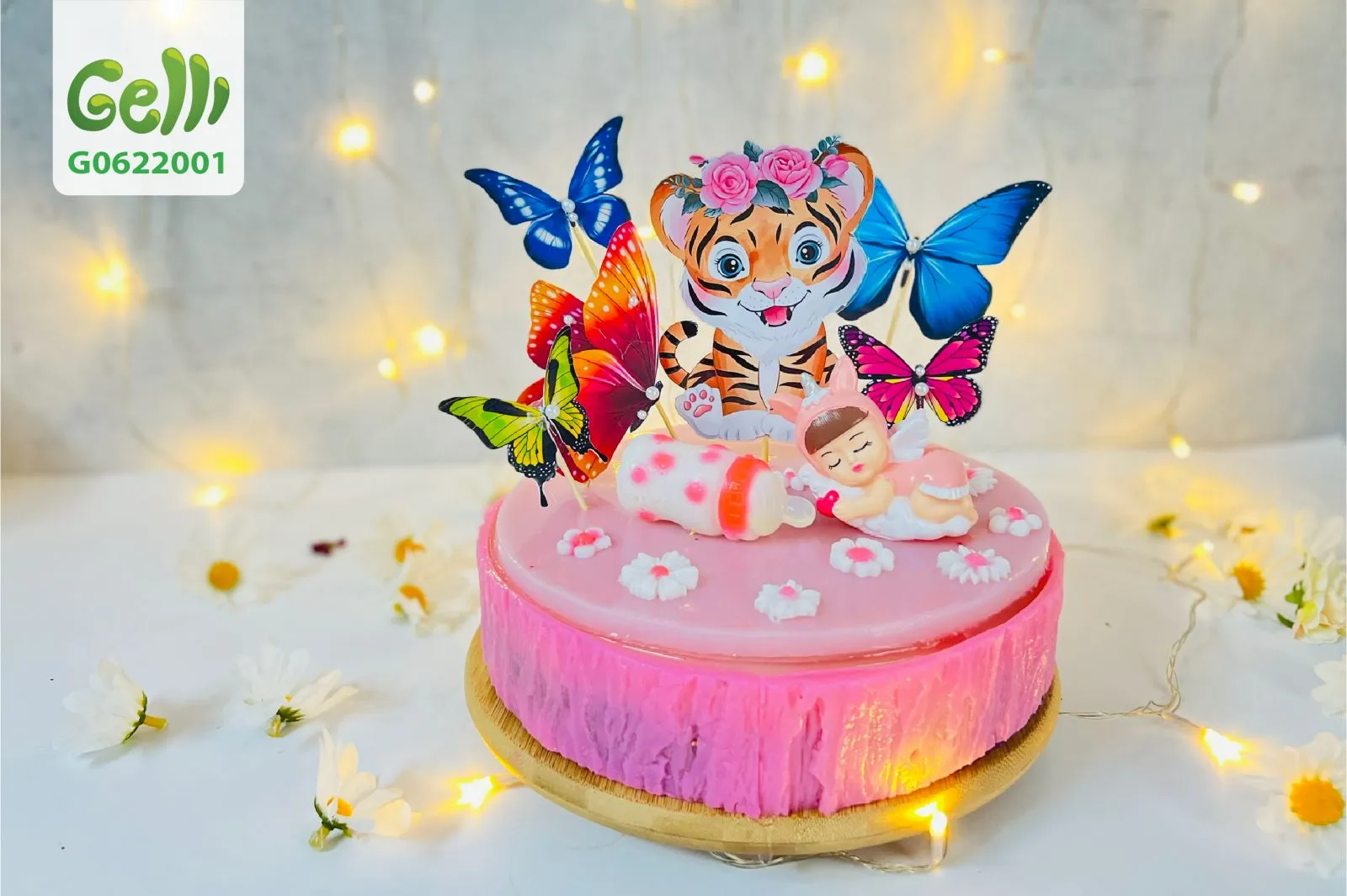 Bánh sinh nhật thôi nôi thiết kế tối giản