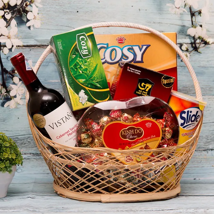 Hộp quà Tết Vinacom thiết kế tinh tế cho doanh nghiệp