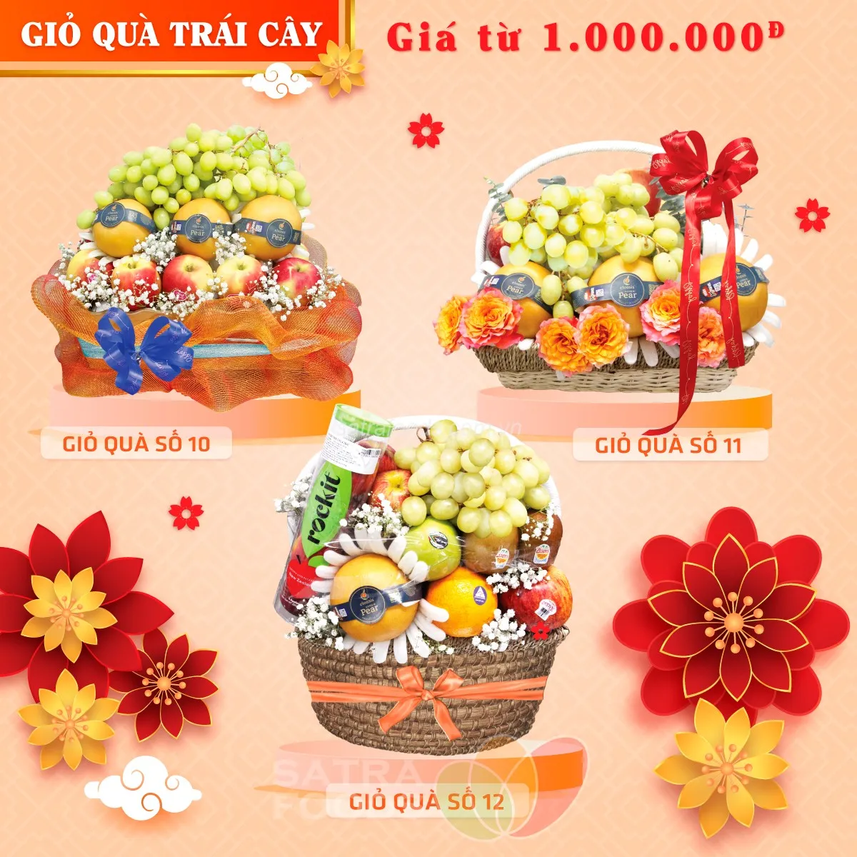 Mẫu giỏ quà Tết cuối cùng trong bộ sưu tập với phong cách cổ điển vượt thời gian