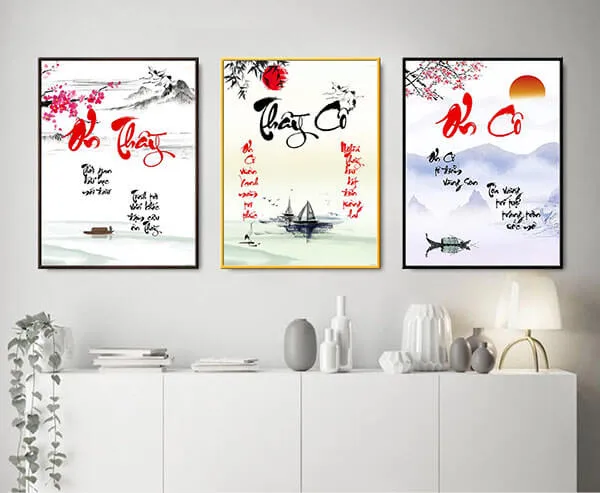 Tranh treo tường mang thông điệp tri ân sâu sắc đến người thầy giáo