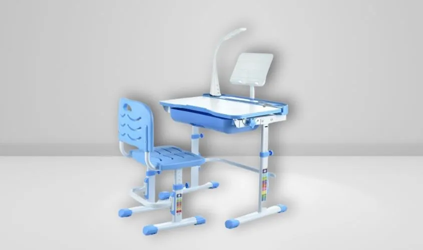 Bộ bàn ghế học sinh chống gù Kachi MK296 - Màu xanh (3 - 10 tuổi)