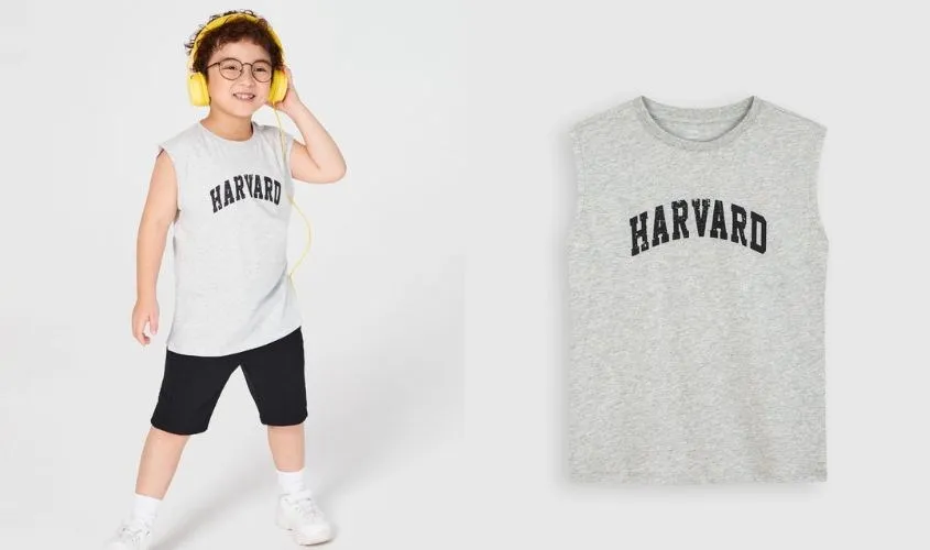 Áo thun bé trai Canifa 2TA22S007-SA026 màu xám