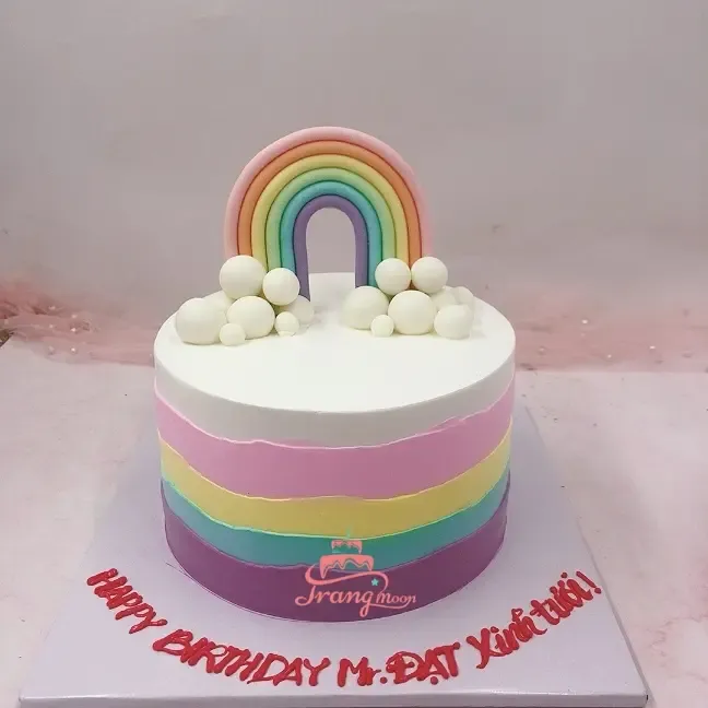 Chiếc bánh kem cầu vồng mini cho những buổi tiệc ấm cúng