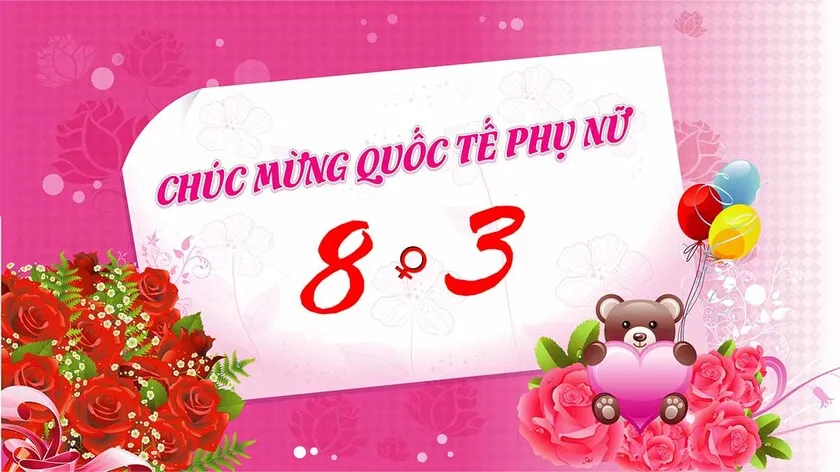 Mẫu thiệp chúc mừng ngày quốc tế phụ nữ 8/3 sang trọng