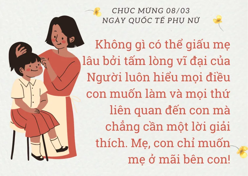 Hình ảnh chúc mừng 8/3 cho bà quý mến