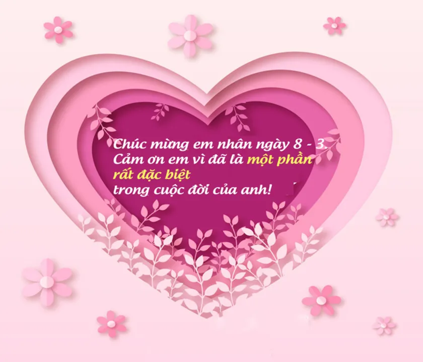 Mẫu ảnh tặng người yêu ngày 8/3 cực tình cảm