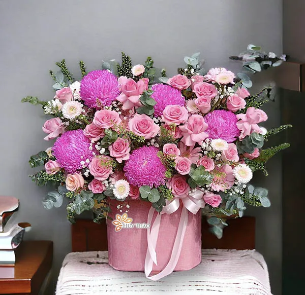 Hoa 20 10 đẹp - Giỏ hoa chúc mừng cao cấp