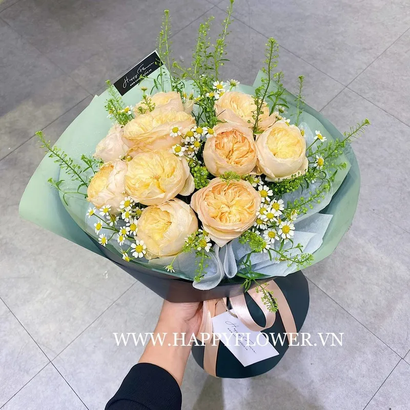 Bó hoa hồng vàng tặng sinh nhật người cũ nhẹ nhàng