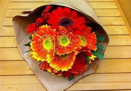 Lẵng hoa đồng tiền đa sắc mang lại năng lượng tích cực cho phái mạnh