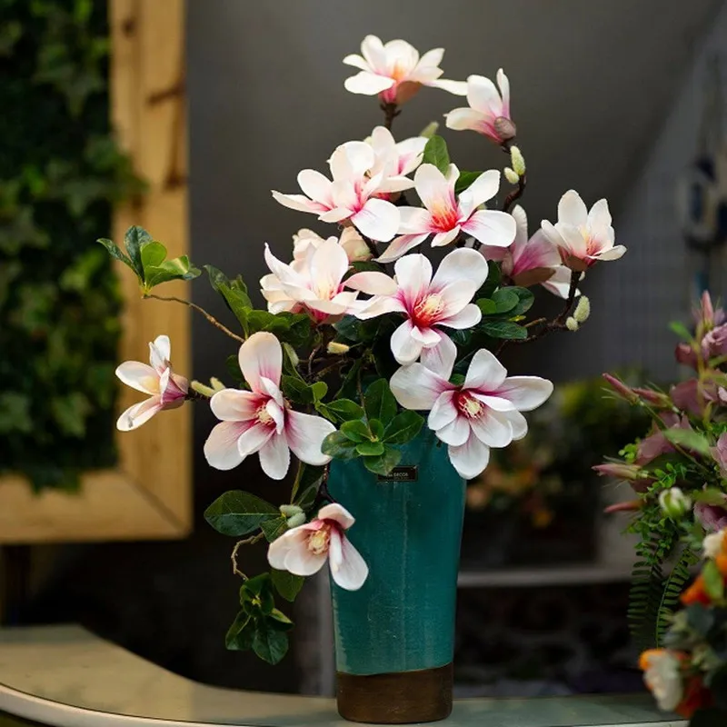 bình hoa sinh nhật mộc lan trắng hồng