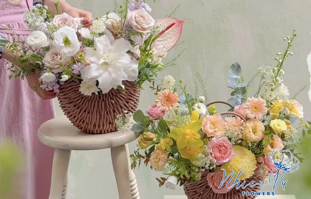 Giỏ hoa tươi tặng 27/2