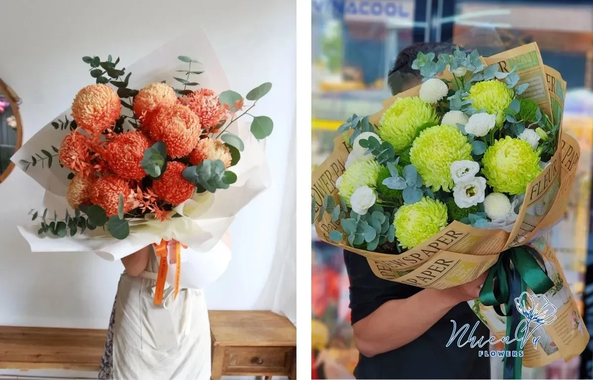 Mẫu hoa cúc mẫu đơn nhiều mẫu được lựa chọn