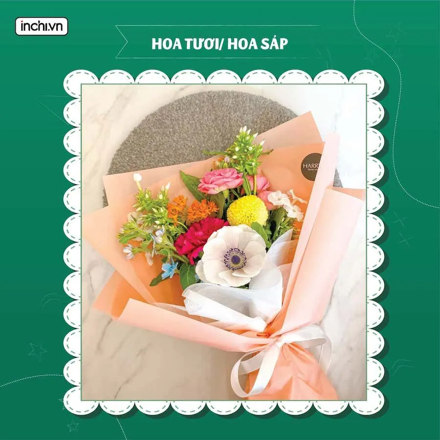 Lẵng hoa tươi thắm thay lời muốn nói gửi đến thầy