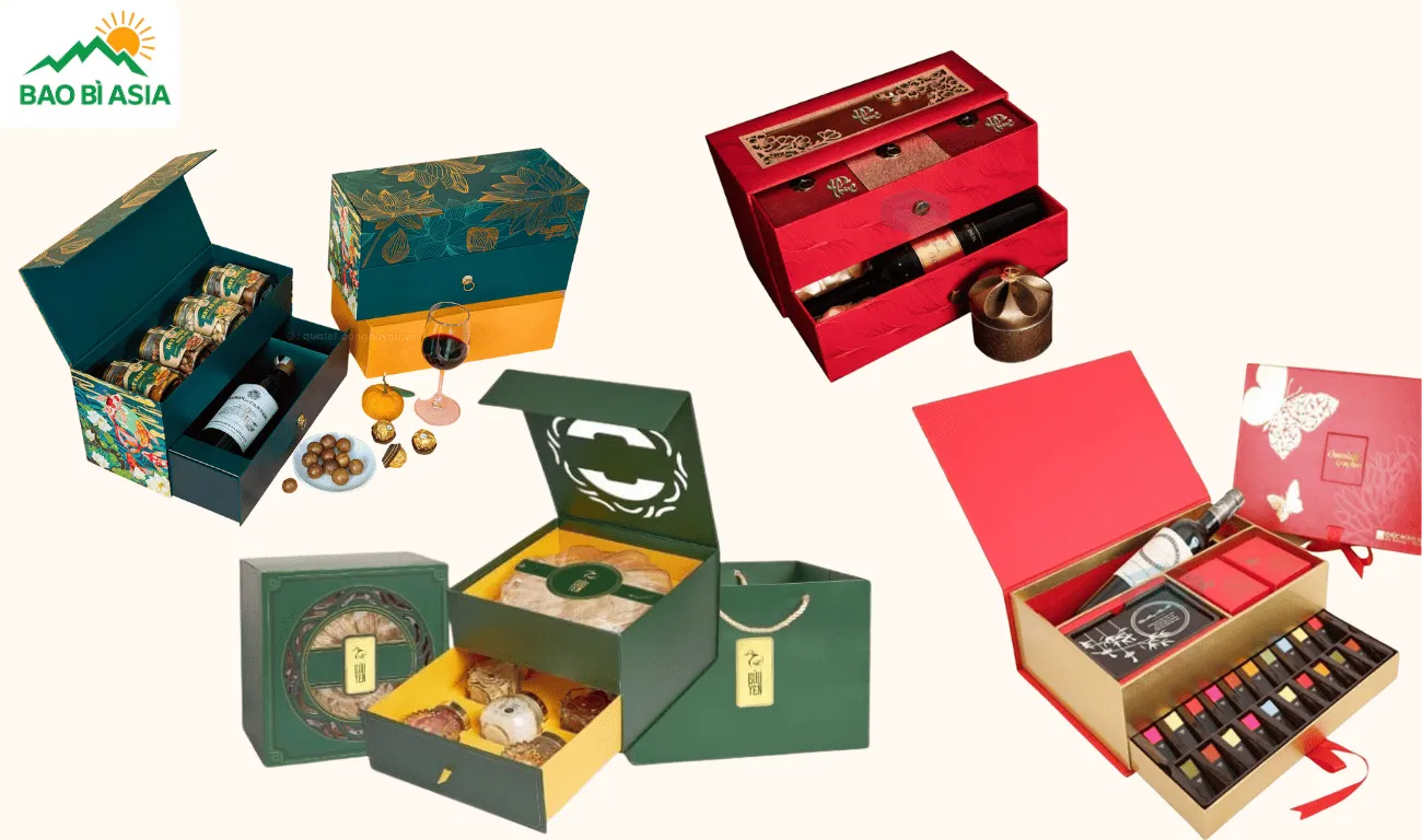 Hộp quà tết có ngăn