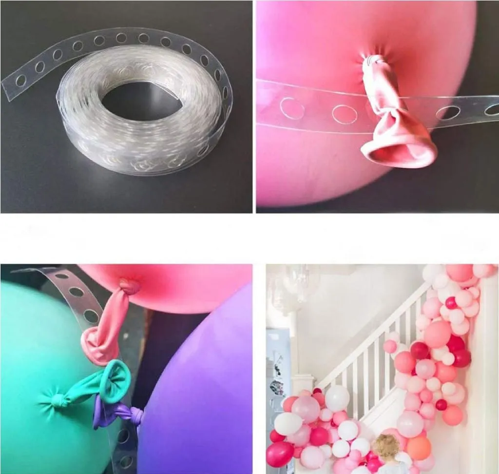 Hình ảnh minh họa cách sử dụng dây kết bóng chuyên dụng có bán tại các cửa hàng bán đồ trang trí sinh nhật