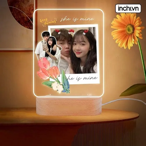 Đèn Mica trang trí cặp đôi tại Inchi - xu hướng quà tặng năm 2026