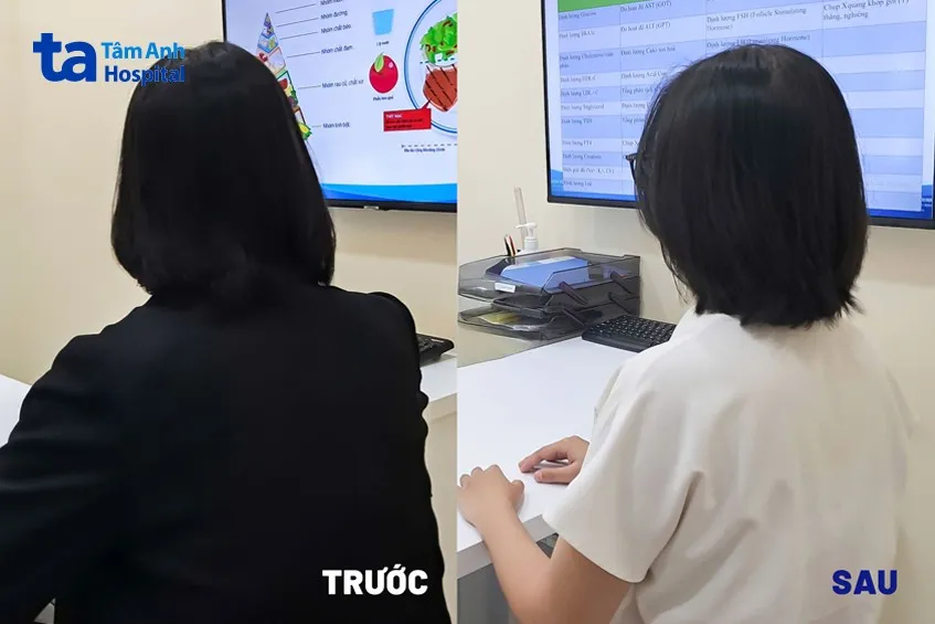 khách hàng trước và sau giảm cân