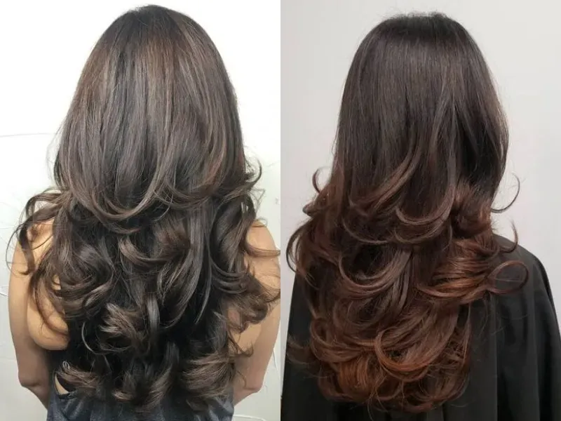 Mẫu tóc dài xoăn lọn to sang trọng dành cho các buổi tiệc