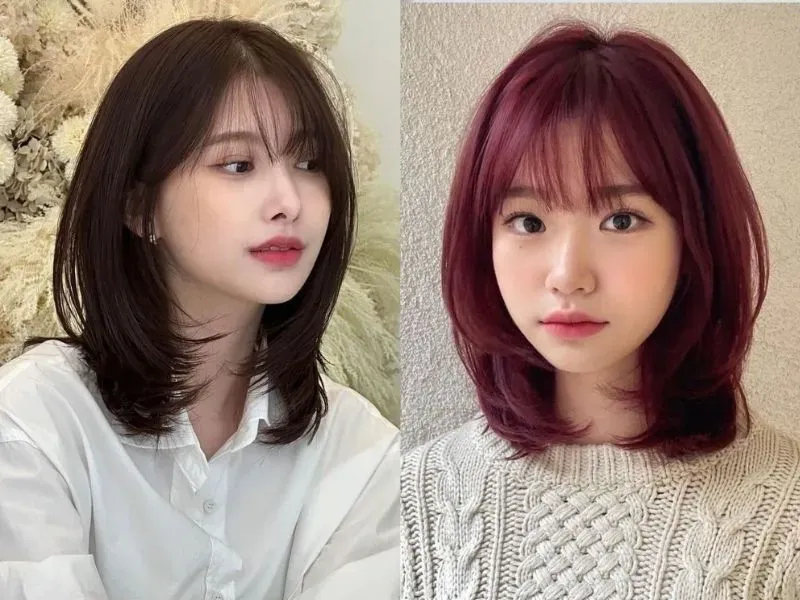 Kiểu tóc Layer ngang vai nhẹ nhàng giúp tôn lên vẻ phúc hậu