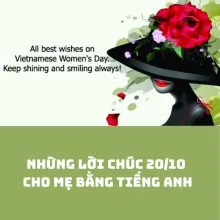 Thú vị với lời chúc 20/10 cho mẹ bằng tiếng anh
